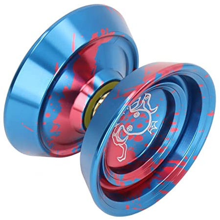 Luocute Nicht Reagierendes Yoyo, Professioneller Yo-Yo-Ball aus Aluminiumlegierung mit Kraftvoller Rotation und Hervorragender Stabilität für , Erwachsene, Wettkampf und Training (Blue)