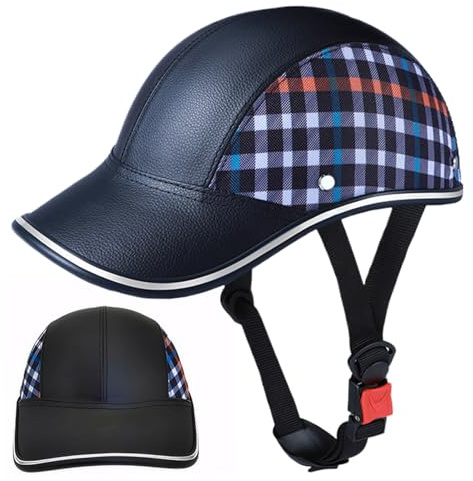 Casco da bici, Casco da bicicletta di sicurezza con cinturino regolabile, Scooter resistente al sole, Sci, Baseball, Caschi da pattinaggio per adulti, uomini, donne Plaid nero per uso quotidiano