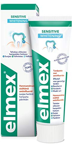 2 x ELMEX Zahnpasta Sensitive Whitening mit Aminfluorid für empfindliche Zähne - 75 ml