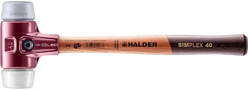 SIMPLEX-Schonhammer, TPE-mid/Superplastik; mit Tempergussgehäuse und hochwertigem Holzstiel | D=40 mm | 3037.040