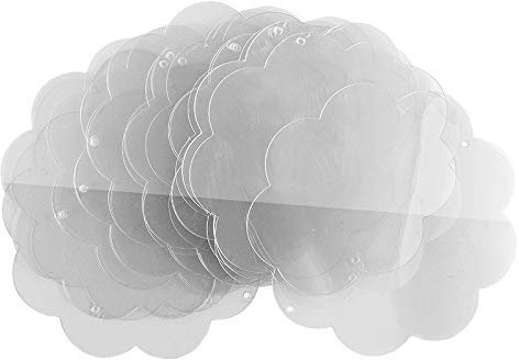 Ideen mit Herz Windradfolien-Scheiben | Transparent-Folie | Mobile-Folie | transparent | ausgestanzte Motive mit Loch für Aufhängung | 0,5 mm | 20 Stück (Blume | 15cm x 15cm)