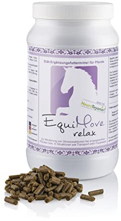 EquiMove Relax (1,5 kg) Pellets zur Minderung von Stress und Angst | mit exklusivem Neuro-Teyanin (L-Theanin), Inositol, Baldrian, Magnesium sowie Tryptophan mit B6