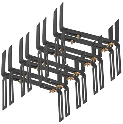 BigDean 8 Stück Blumenkastenhalter anthrazit Standard H-Form Kasten Halter Balkonkastenhalter