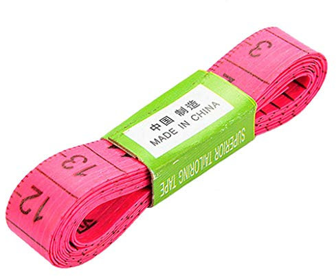 Generic NY4T Maßband, Körpermessung, Haushalt, Schreibwarenband zum Nähen, Schneidern, Stofflineal, 150 cm, 60 Farben, zufällig ausgewählte Qualität und kreativ, Kunststoff