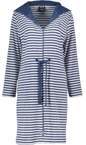 Cawö Home Bademäntel Damen Kurzmantel mit Kapuze Campus 834 nachtblau - 16 XL
