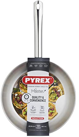 Pyrex 26cm Stainless Steel Frying Pan