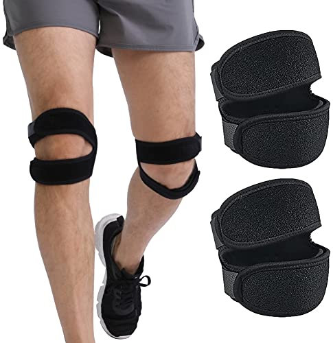 MEARTOPS Cinturino al Ginocchio con Tendine della Rotula Cinturino Ginocchio di Sostegno Regolabile Supporto per Ginocchiera per Escursionismo, Corsa, Calcio, Squat
