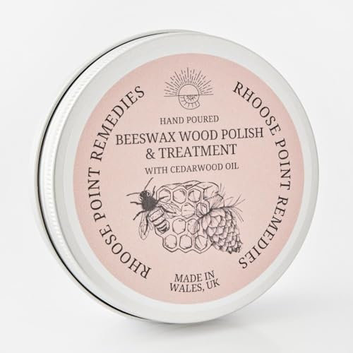 Beeswax Wood Polish with Cedarwood Essential Oil - 100ml - Natural Wood Wax, Enhances the Natural Beauty of All Types of Wood, Cleans, Seals & Protects for a Perfect Finish