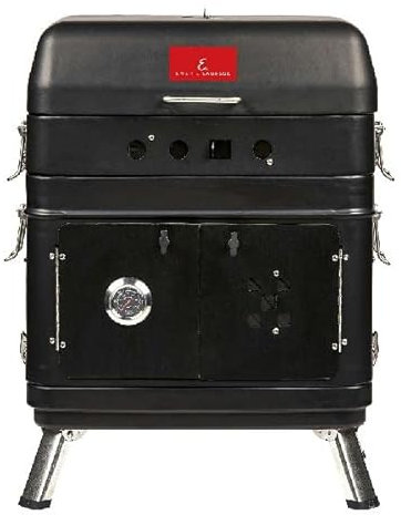 Emeril Lagasse Southern Cooker, Portable Outdoor Charcoal Grill & Meat Smoker Combo, Slow Cook, Oven Bake, for Backyard Patio, Barbecue & Tailgating, Black