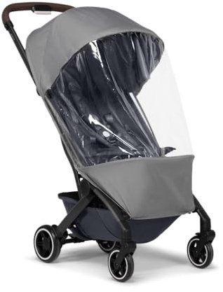 Joolz AER+ Buggy Rain Cover - Windproof & Waterproof Winter Stroller Accessory - Clear Baby Travel Weather Shield for Sun, Dust, and Snow Protection - Compact and Easy Storage - Grey