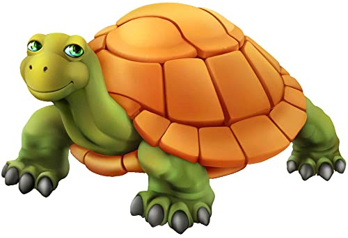 Kleberio Aufkleber Schildkröte wasserfest Familie Landtier Sticker Echse Sticker lächeln Tier Sticker Reptil Kinder Deko Autoaufkleber 24 x 16 cm