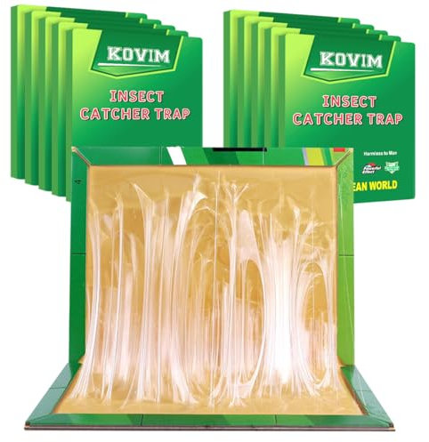 Pest Trap Pads Board - Large Extra Strong Sticky Trap for Multiple Insects in Indoor Outdoor Home Kitchen Garden (B. 10 Pcs)