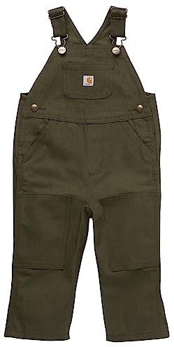 Carhartt Salopette en toile pour bébé garçon Coupe ample, Vert olive, 24 Months