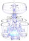 Dispensador de bebidas para fiesta con juego de 6 vasos de chupito, dispensador de vasos de chupito con soporte, dispensador de licor acrílico sin contacto para bebidas, sidra, cóctel, suministros de