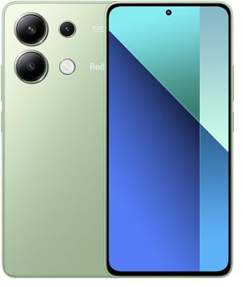 XIAOMI Redmi Note 13 Mint Green - Smartphone 8+256GB, Snapdragon 685, 6nm process, 108MP triple camera, 120Hz FHD+ AMOLED, 33W fast charging, dust and water protection (UK Version + 2 Years Warranty)