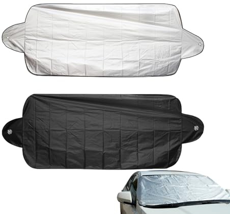 TONGFENG Housse de pare-brise de voiture pour l'hiver | Couverture de pare-brise arrière de voiture | Couverture anti-gel | Housses d'hiver et de pare-brise automobiles toutes saisons, 200 x 70 cm