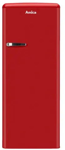 Amica AR5222R Réfrigérateur Rétro Rouge 218L - Design Retro - Pose Libre - Hauteur 144cm - Classe E
