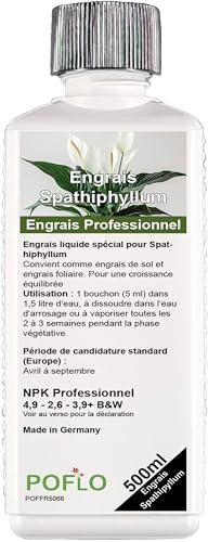 POFLO Engrais liquide concentré spécial pour Spathiphyllum. (500 ml)