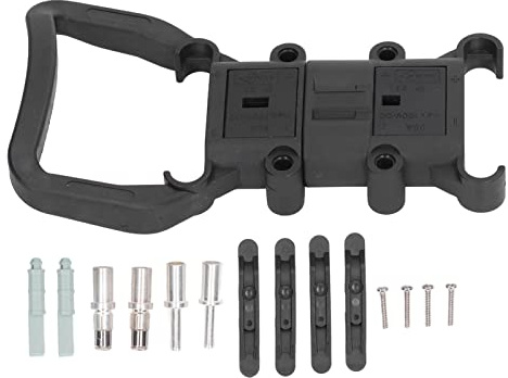 Ausla Conector de Alimentación para Montacargas, Juego de Enchufes de Carga de Batería de Desconexión Rápida 80A con Terminal para Cabrestantes, Camiones, Montacargas Eléctricos