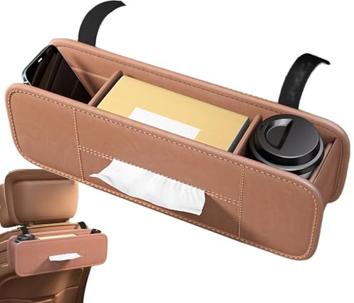 Organizador para reposacabezas de coche, reposacabezas de coche, caja de almacenamiento | Infestación automática de tejido de seguridad de beta, reposacabezas de vehículo, asiento trasero de gran