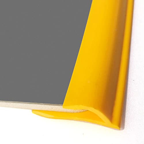 Cinta adhesiva para bordes de alfombras, borde de acabado de alfombra para tapetes de 6 mm y suelos de azulejos, reductor de transición de umbral flexible, disponible en múltiples longitudes