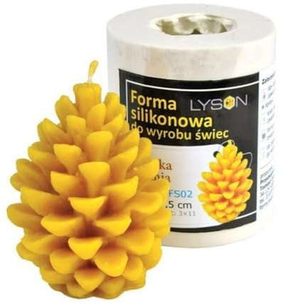 LYSON Kerzengießform Silikonform Zapfen Höhe 8 cm Silikon Kerzenform für Sojawachs Bienenwachs Gips Seifer Aromatherapie Kerzenherstellung Bienenwachskerzen Geschenkidee