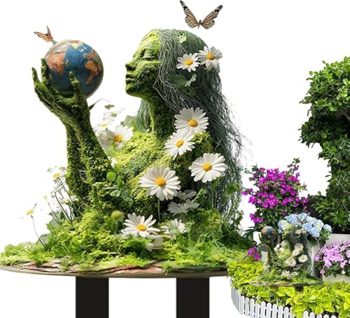 Gartendeko Für Draußen Wetterfest, Acrylgarteneinsätze, Lustige Gartenfigure Baumstecker, Tree Man Fairy Fairy Garden Stakes Deko, Gemahlene Einsatz, 2D Acryl Gartendeko Für Die Gartenrasenterrasse