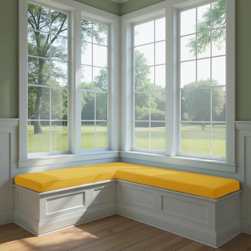 WLXFF Cuscino per Panchina da Giardino con Laccetti, Cuscino per Panca E Davanzale della Finestra, Rivestimento Lavabile, Base Antiscivolo, per Giardino, Patio, Cucina,No3,150X60X5CM