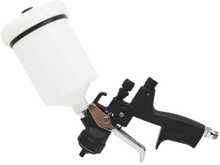 Pistolet pulvérisateur à air comprimé avec gobelet en plastique de 600 ml, alimentation par gravité, for voiture et automobile,Améliore la Finition