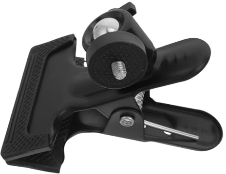 VERDANVERSE Abrazadera Metálica para Cámara con Cabeza de Bola Giratoria Ajustable Clip Pesado de Sujeción para Estudio Fotográfico y Grabación Mesa con Tornillo Compatible con Trípode