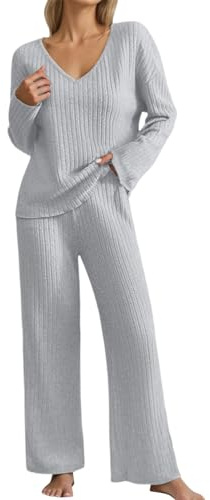 Survêtement Femme Ensembles Hiver Grande Taille Outfit Sets Chemise Pantalon Large 2 Piece Suit Chic Elegant Chaud Loungewear Set Tenue d'automne Manches Longues D'intérieur Ensembles De Tricot