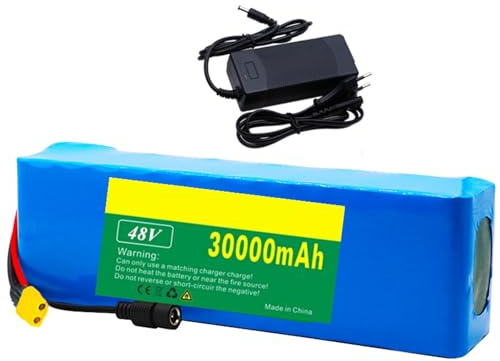 48V 30AH Batterie De E-Bike 13S3P Batterie Lithium Longue Durée Adaptée Aux Vélos Pliants Batterie Lithium-ION Étanche pour Électrique Scooter Built in BMS and Charger XT90
