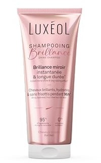 LUXEOL - Shampooing Brillance - Pour des cheveux brillants, hydratés et sans frisottis pendant 96h* - 95% Ingrédients d'Origine Naturelle - Fabriqué en France - 200 ml
