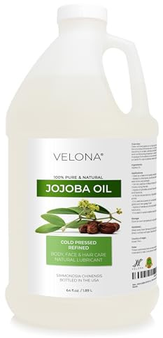 velona Jojoba Colorless Oil 64 fl oz | 100% Pure and Natural Carrier Oil | Clear, Refined, Cold Pressed | Moisturizing Face, Hair, Body and Skin Care | Use Today - Enjoy Results