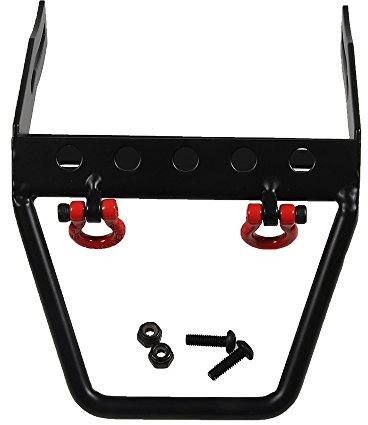 Stahl Frontstoßstange mit 2 Stück Winde Mount Schäkel für 1/10 Axial SCX10 RC Modell Crawler Car #E