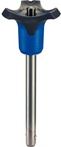 HALDER 22380.0520, selbstsichernd, mit Kombigriff, ausscheidungsgehärtet Kugelsperrbolzen, blau, d1=16 mm / l1=120 mm