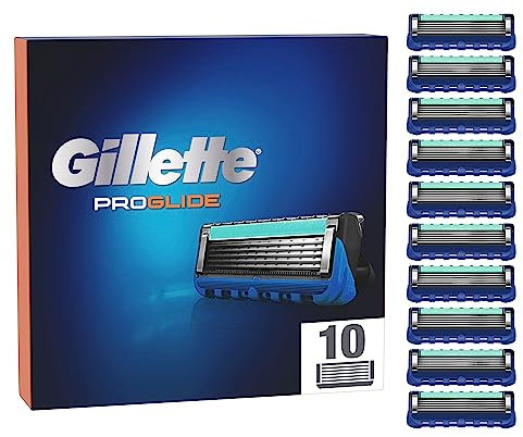 Gillette ProGlide Rasierklingen, 10 Ersatzklingen für Nassrasierer Herren mit 5-fach Klinge