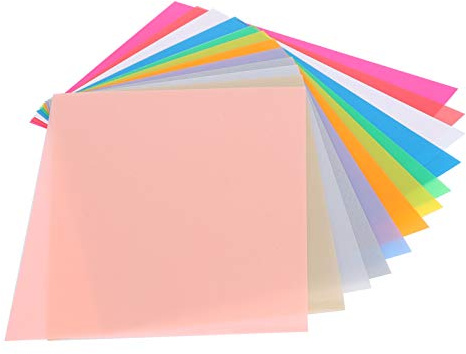 Pssopp 12-teilige Schrumpf Kunststofffolien Bunte Schrumpfpapier Schrumpffolien für Ohrringe, Kopfbedeckungen, Anhänger Oder kreative Bastelarbeiten für Kinder 14,5 x 20 cm
