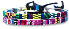 Made by Nami Boho Surfer-Armband 2-er Set Damen & Herren - Handmade Strand Festival Accessoires - Ethno Hippie Style - 100% Wasserfest & Verstellbar - Freundschaftsarmbänder Mädchen