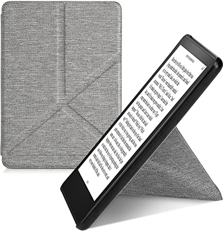 kwmobile Stoff eReader Schutzhülle für Amazon Kindle Paperwhite 11. Generation 2021 Hülle - E-Reader Cover in Hellgrau
