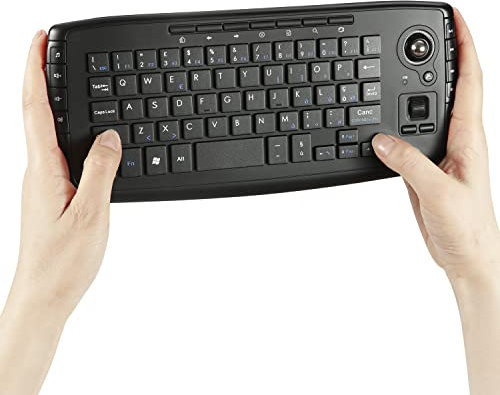 Kabellose Mini-Tastatur mit 2,4 GHz Scrollrad der Maus Trackball für PC, Pad, Xbox 360, Ps3, Google Android TV Box, Htpc, Iptv, Fernbedienung, Struktur X, italienisches Layout QWERTY