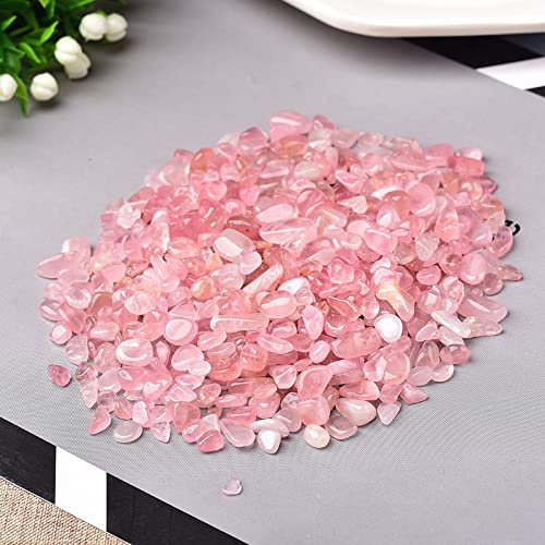 Cristal Naturel Gravier Spécimen Rose Quartz Améthyste Décor À La Maison Coloré Pour Aquarium Énergie De Guérison Pierre Roche Minérale,Quartz Rose,100g