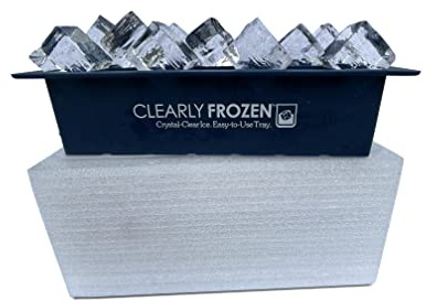 ClearlyFrozen High Capacity (21 x 1.3 Inch) Home Clear Ice Cube Tray/Ice Cube Maker with Multi-Size Mold Design Expandable to 21 1.3 x 1.3 x 2 Inch Ice Rectangles