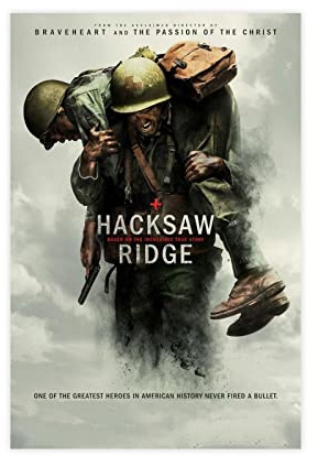 HDTS Movie Hacksaw Ridge Poster 4 Canvas Poster Bedroom Decor Sports Landscape Office Room Decor Gift Unframe: 20x30inch(50x75cm)