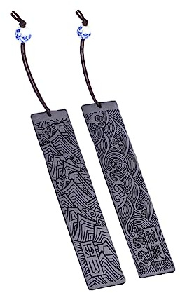 ARFUKA 2 Stück Lesezeichen Retro Lesezeichen Bookmark Buchenzeichen aus Holz für Frauen, Kinder, Teenager, Mädchen, Leser und Buchliebhaber