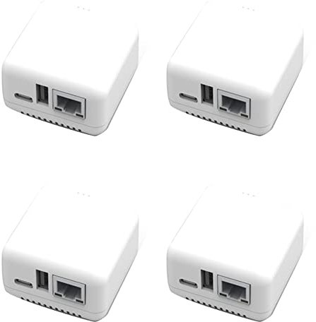 Osmond 4 x Mini-Netzwerk-Druckserver, USB 2.0, NP330 (Netzwerkversion)
