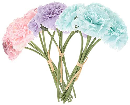 Cabilock Eleganter Nelkenstrauß Zum Muttertag Künstlicher Blumenstrauß Heim- Und Eventdekor 3er-Set
