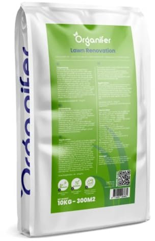 Vertikutierer-Mischung (10 Kg - 300 M2) - Rasensanierung - Rasendünger - Grassamen-Rückgewinnung - Dünger - Rasensanierung - Bodenverbesserer - Organifer