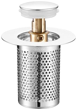 Sink Drain Strainer Abflussstopfen Waschbecken Drain Plugs Stopper Bathroom WaschbeckenstöPsel Abflussstopfen Waschbecken Mit Haarsieb, Pop Up Abflusssieb Dusche Schnell Ablaufend