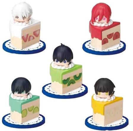 Gooyeh Anime Blue Lock Isagi Yoichi Figur-Seishiro Nagi Anime Skulptur Statuen, Cake Actionfiguren PVC Modell Statue Desktop Ornamente, Sammlerstücke Dekorationen Geschenke für Fans 7CM (5 Stück)
